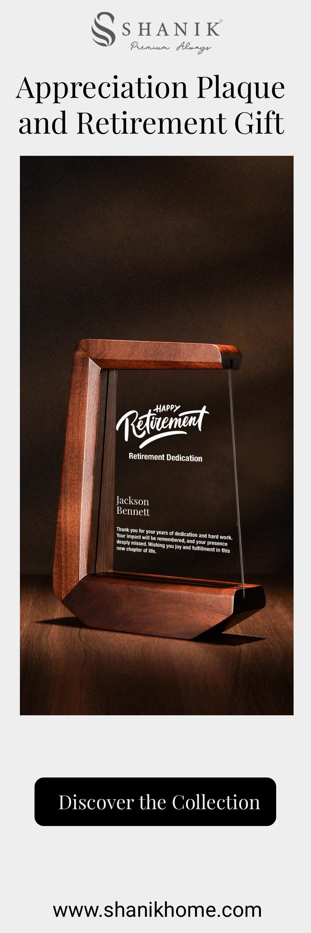 Employee Appreciation Gift Plaque Personalized Clear Crystal Award ...