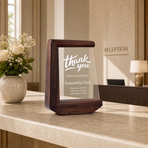 Personalized Teacher Appreciation Award Plaque Acrylic Classroom Recognition Desk Sign End of Year Teacher Gift Service Trophy