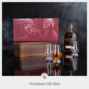 Customized Glencairn Whiskey Glasses Set in Custom Wooden Box Personalized Flight Tray Included Unique Bourbon Gift for Any Occasion image 8