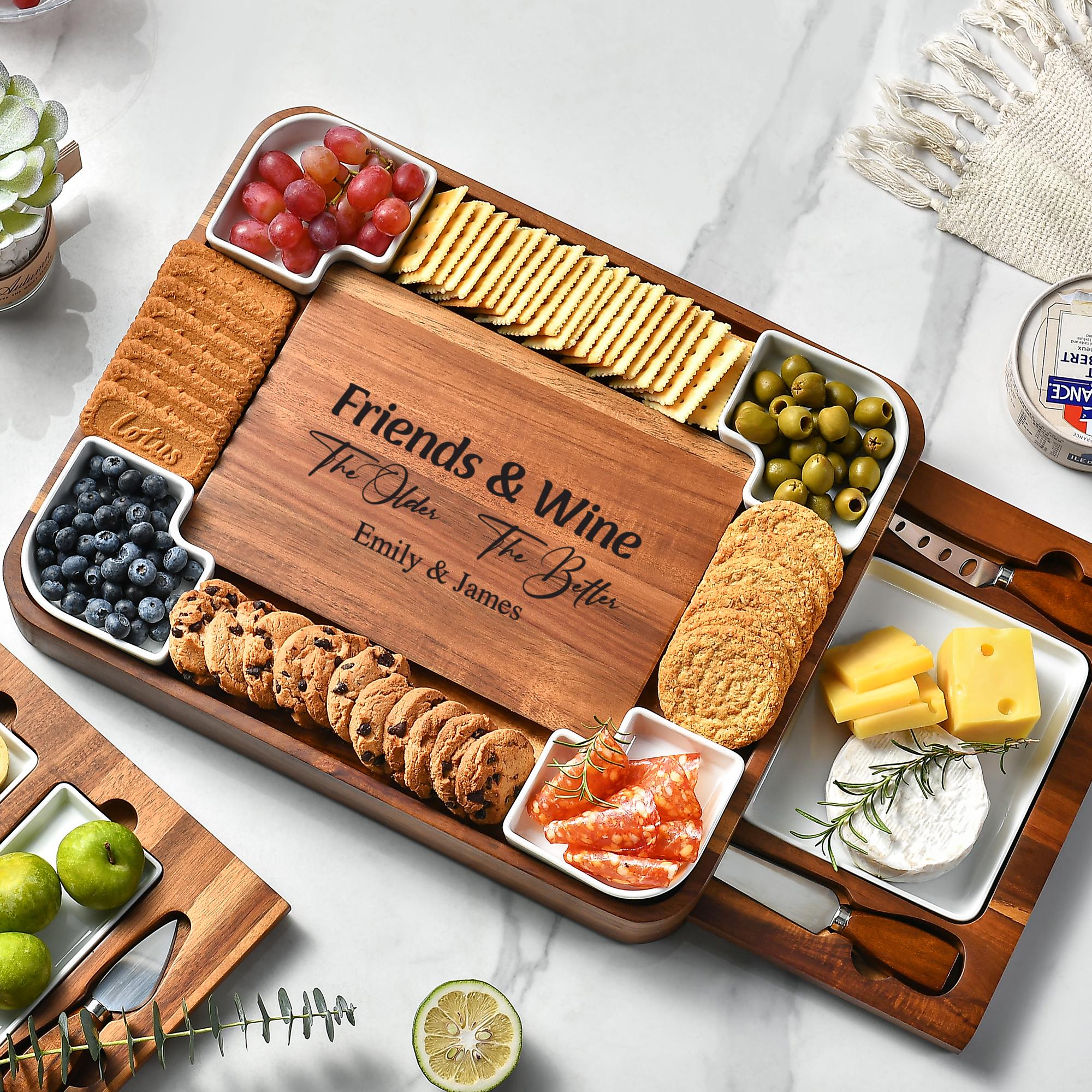 The Elegant Tea Party Charcuterie Board Personalized Serving Tray for Afternoon Tea and Luxury Gatherings