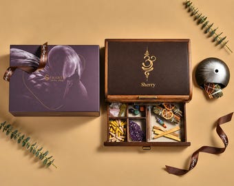 Aroma therapy organizer box for essential oils display box engraved aromatherapy gifts custom home wellness essential oil bottle storage box