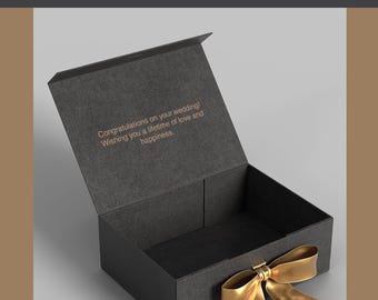 Scatola regalo magnetica personalizzata con nastro, messaggio personalizzato, set di packaging aziendale di lusso, regalo per clienti con marchio, scatola di presentazione pieghevole