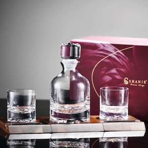 Personalized Whiskey Decanter Set with Engraved Glasses Acacia Coasters Luxury Gift for Boss Husband Whiskey Lover Office Barware Present