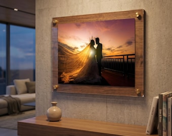 Acrylic Floating Frame Wall Mount Floating Picture Frame for Diploma Certificate Poster Artwork Degree Display