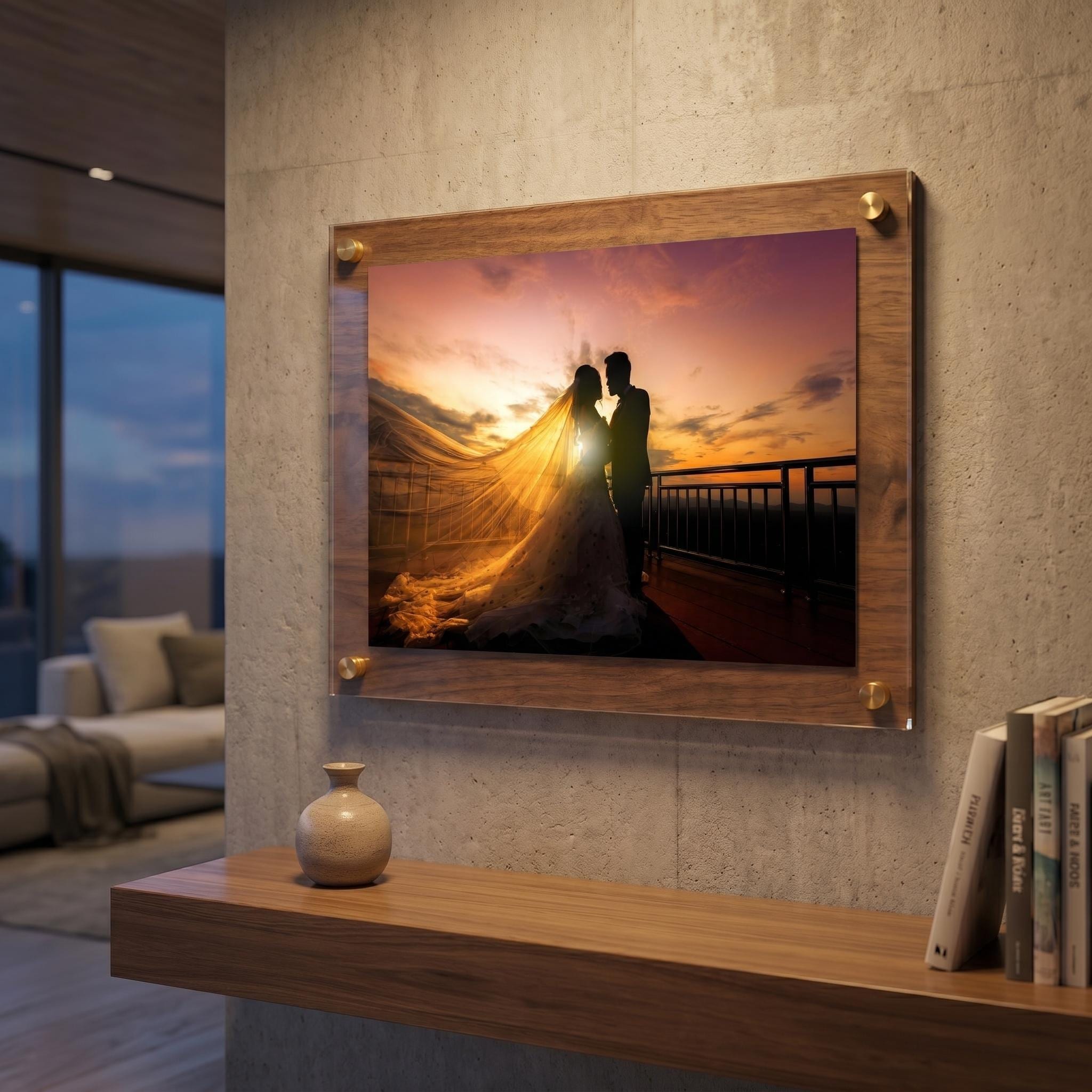 Acrylic Floating Frame Wall Mount Floating Picture Frame for Diploma Certificate Poster Artwork Degree Display