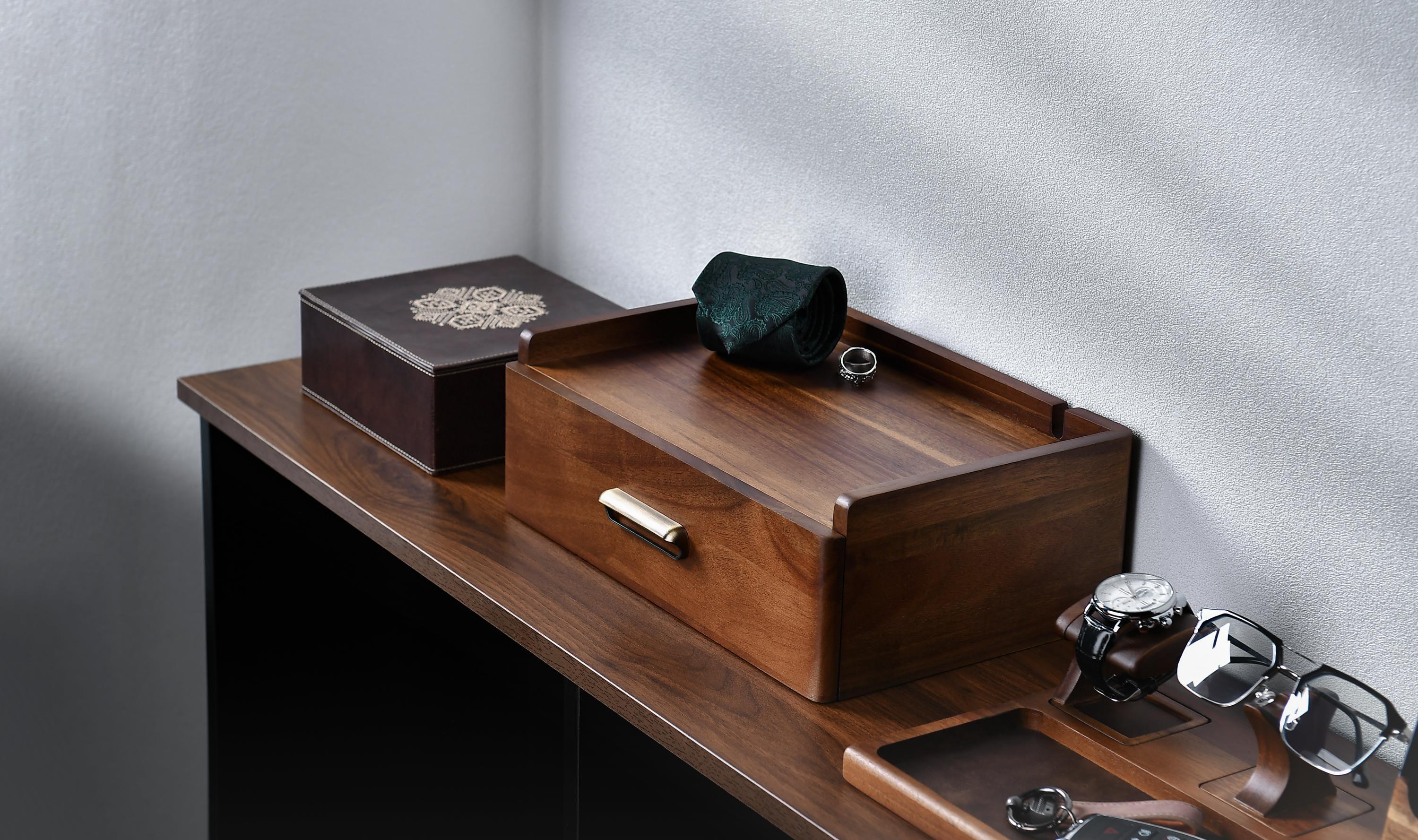 Personalized Acacia Tie Drawer