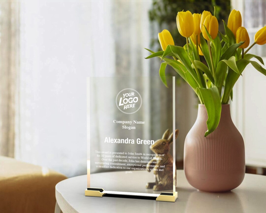 Engraved Acrylic Award Plaque: Perfect for 10-year Work Anniversary and ...