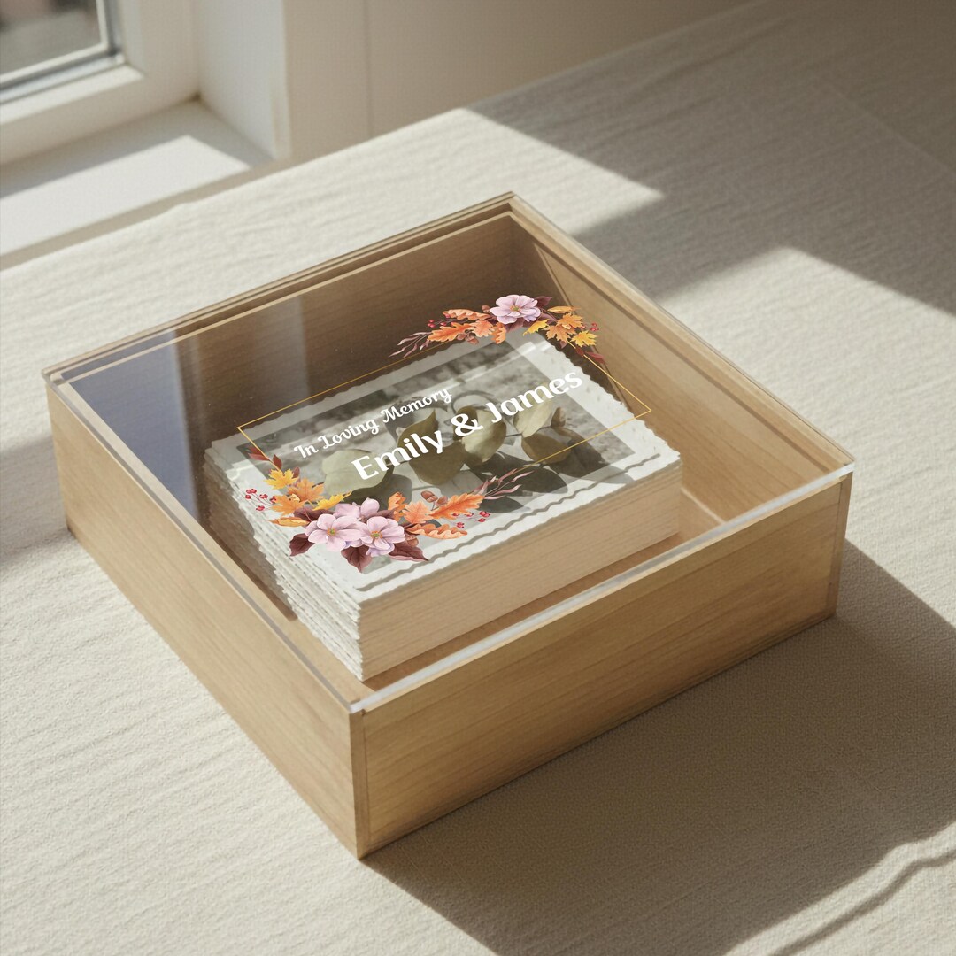 Personalized Wedding Memory Box Wood Keepsake Box With Acrylic Lid ...