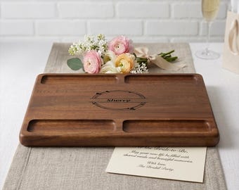 Personalized charcuterie board wedding gift for couple engraved wood serving tray bride and groom kitchen keepsake from parents to newlyweds