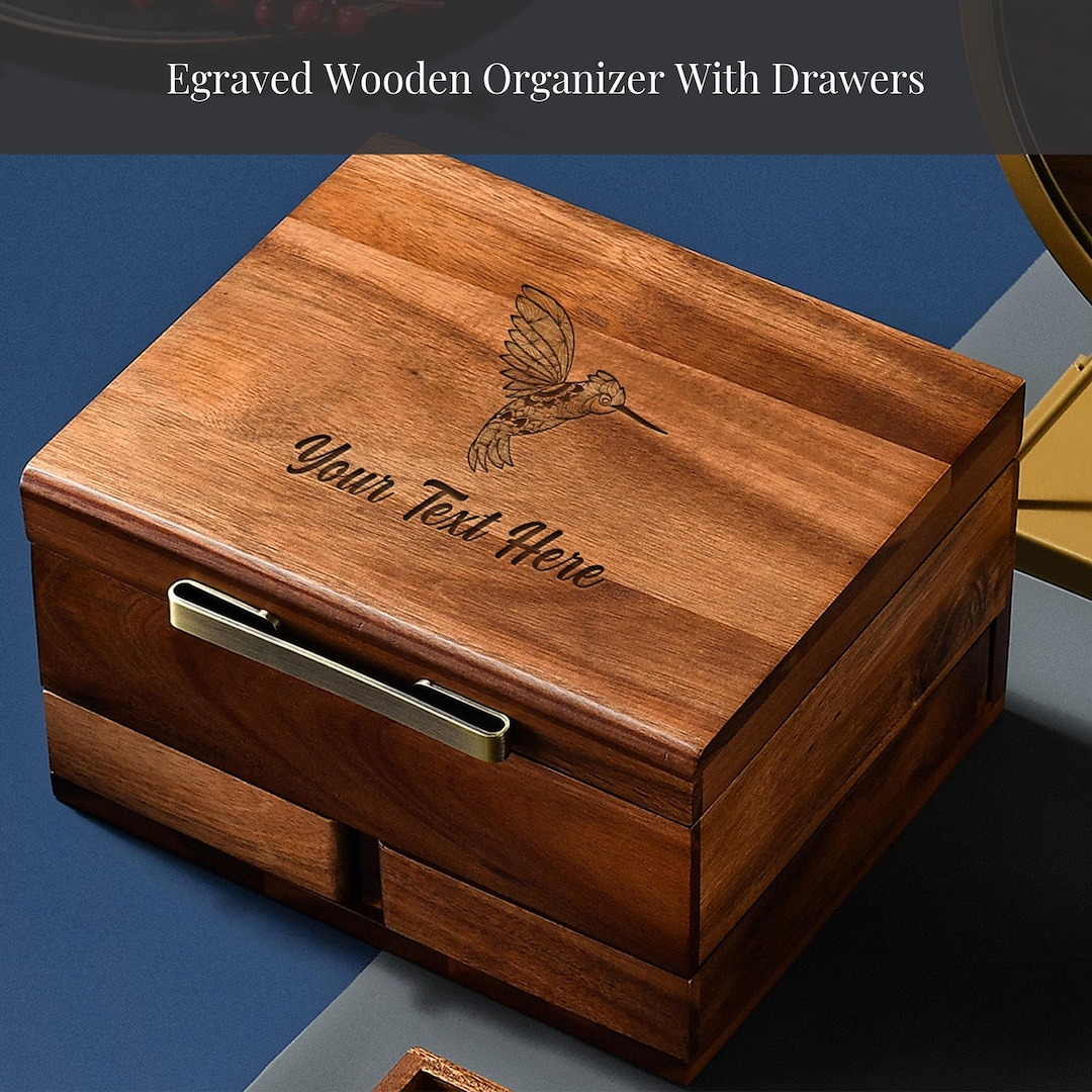 Shanik Joyero de madera, organizador de joyas con cojines para