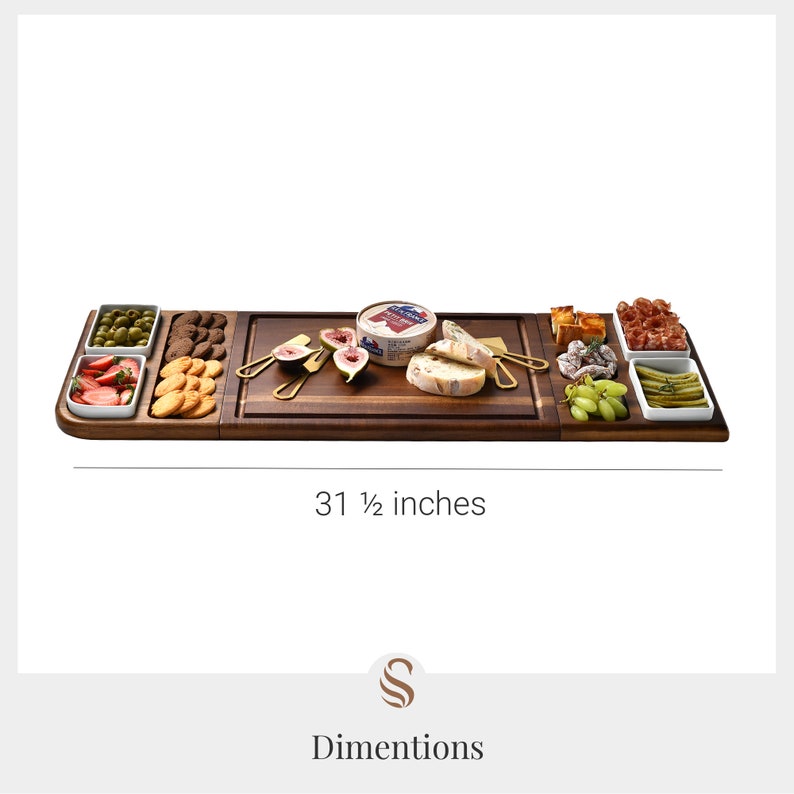 Extra Large Charcuterie Board Deli Meat and Cheese Board, Double-Sided Magnetic Serving Tray and Cutting Board, Fathers Day Gift from Son image 4
