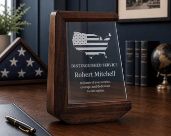 Years of service award personalized wood keepsake employee service plaque engraved loyalty gift retirement desk trophy staff recognition
