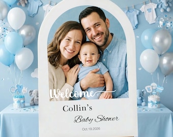 Cartello di benvenuto per baby shower, bestseller, immagine di benvenuto, decorazione, pannello in acrilico bianco, cartello per cerimonia, battesimo, cartello di benvenuto, decorazione per feste