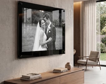 Wedding Gift Personalized Photo Frame Custom Couple Keepsake Wall Decor Floating Picture Frame for Newlyweds Home Display