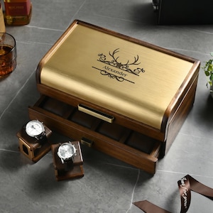 Graduation watch box luxury gift for men 40th birthday gift idea for husband custom home gift for 10th anniversary for boyfriend modern gift