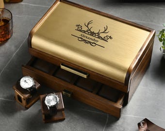 Graduation watch box luxury gift for men 40th birthday gift idea for husband custom home gift for 10th anniversary for boyfriend modern gift