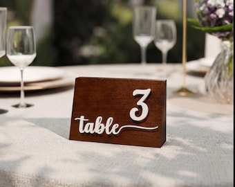 Personalized Garden Wedding Table Number Elegant Acrylic Wood Seating Decor Floral Reception Sign From Bride To Wedding Guests
