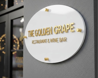 3d acrylic letter wall logo acrylic base custom restaurant reception sign wine bar business name bar lounge wall decor signage logo display