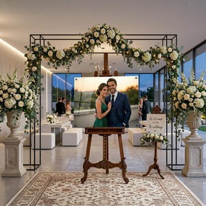 Cuadro decorativo de pareja para pared, imagen personalizada en acrílico, foto de pareja para entrada de boda, decoración de pared con fotos. imagen 2