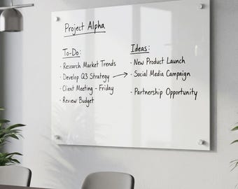 Lavagna moderna cancellabile a secco per pianificatore da parete, lavagna per presentazioni in ufficio, lavagna per brainstorming, monitoraggio degli obiettivi di produttività per lavorare da casa