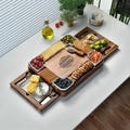 Personalized Charcuterie Board Bread Cheese Cracker Nut Veggie Fruit Dish Serving Tray Accesories Custom Engraved BrunchGift Mom Wife Couple