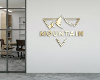 Office wall branding acrylic 3d laser cut logo for gym fitness studio entrance wall sign for podcast studio room decor aesthetic wall sign