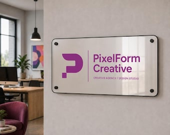 Business sign custom business wall sign acrylic logo sign personalized business door sign commercial signage rectangle business logo sign