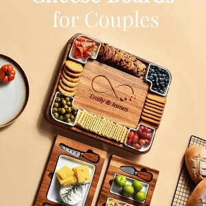 a couple of trays of food sitting on top of a table