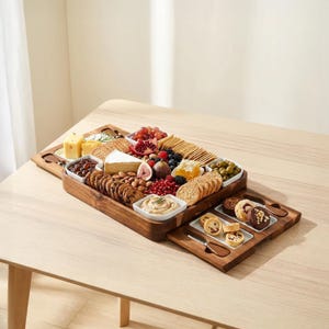 Monogrammed Charcuterie Board Personalized Gift for Couple Engraved Cheese Board Engagement Gift  Bridal Shower Gift Family Name Cheeseboard