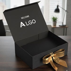 Magnetic Gift Box Empty PR Custom Packaging Box with Gold Ribbon Personalized Foldable Box with Printed Message Custom Mailer Box