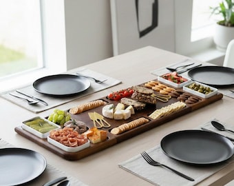 Engraved cheese board large wedding gift platter wooden charcuterie board display unique housewarming gift board for new couple