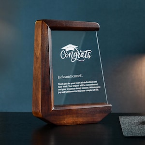 Personalized Teacher Appreciation Award Plaque Acrylic Classroom Recognition Desk Sign End of Year Teacher Gift Service Trophy