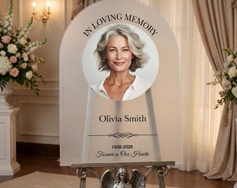 Funeral welcome sign memorial photo display funeral photo board sign photo funeral picture board in loving memory custom photo memorial sign