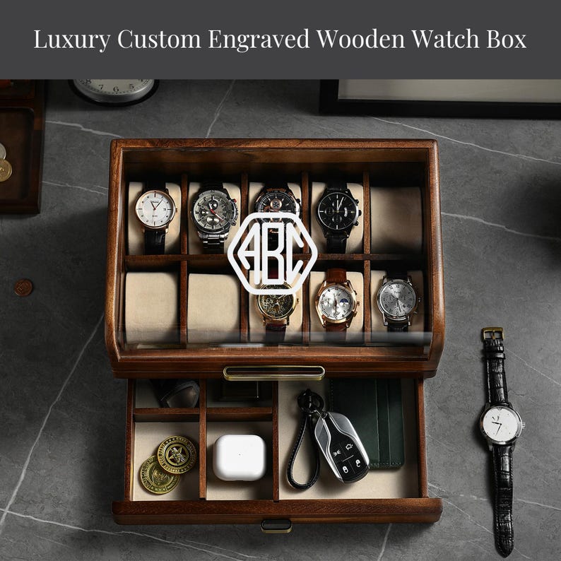 Engraved Luxury Watch Case Attorney Gift Idea for Men Personalized ...