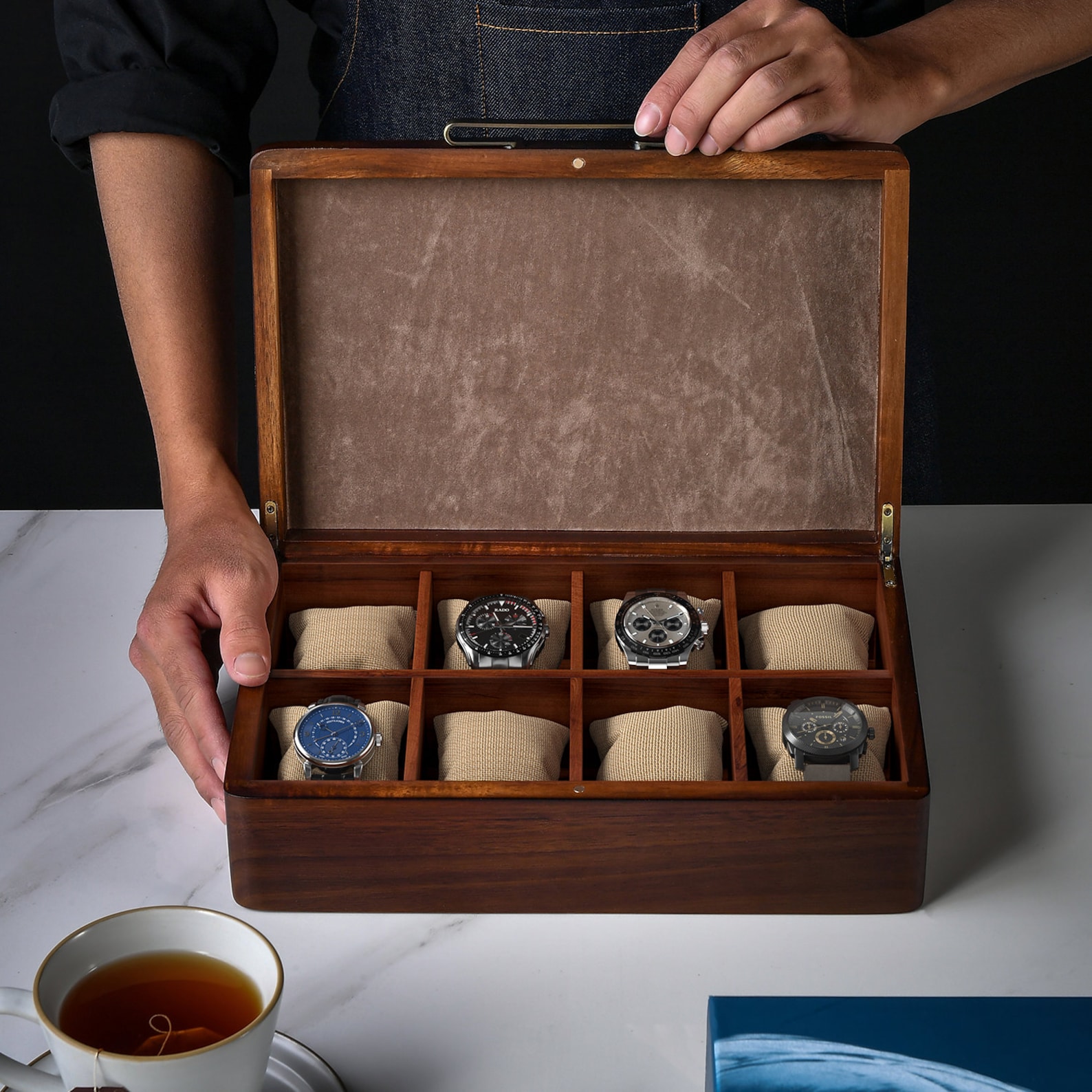 Watch Box For Men Personalized Watch Storage Box with 8 Etsy