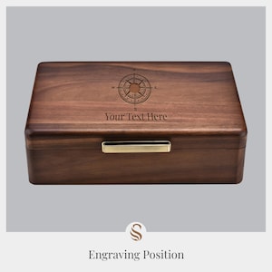 Uhrenbox für Herren, personalisierte Uhrenaufbewahrungsbox mit 5 Fächern, bester Holz-Organizer für persönliche Sachen Bild 4