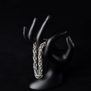 NobleExiled: Stainless Steel Cable Chain Bracelet, Stainless Cable Link Bracelet, Hypoallergenic Stainless Bracelet, Thick Stainless Bracelet