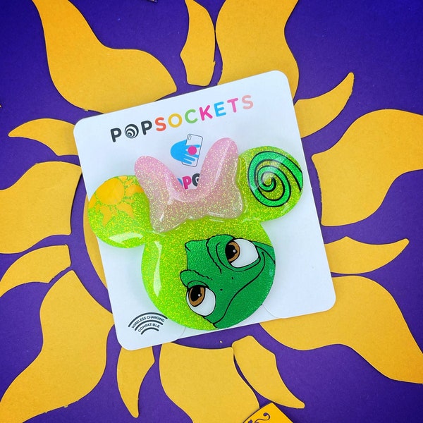 COLOR CHANGE BOW! Pascal/Chameleon Inspired PopSocket®/Keychain/Badge Reel/Magnet/Christmas Ornament