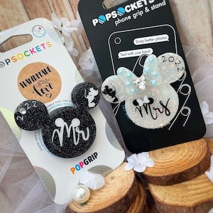 Mr.&Mrs./Disney Wedding PopSocket®/Keychain/Badge Reel/Magnet/Christmas Ornament