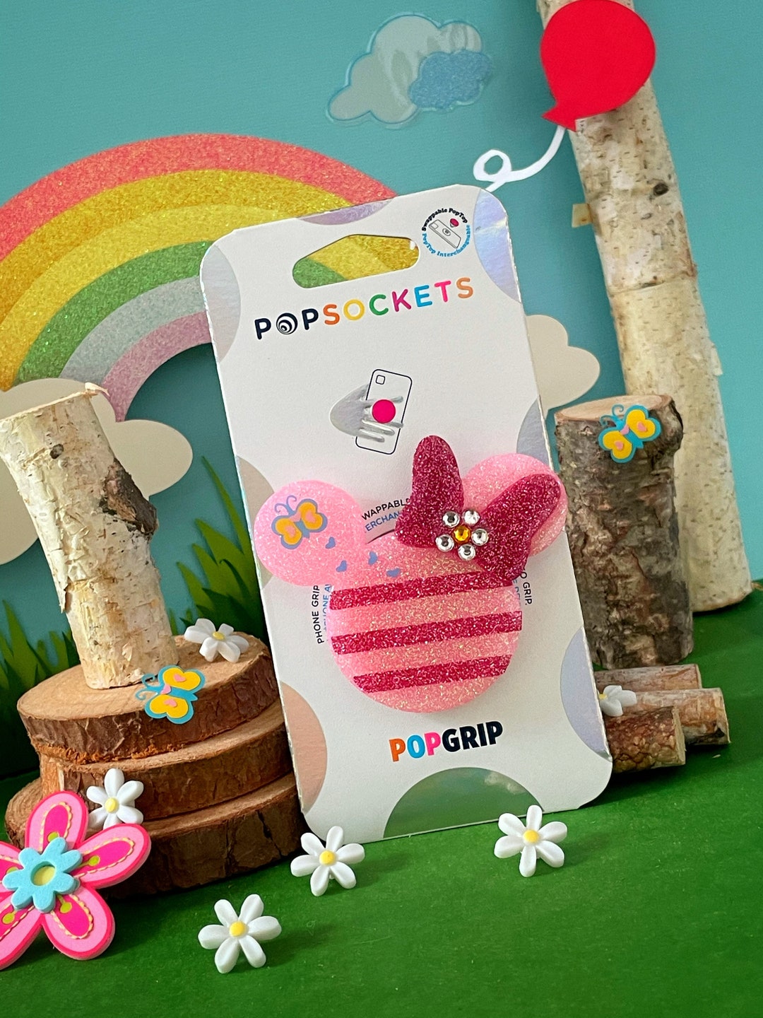 Piglet Inspired Popsocket®/keychain/badge Reel/magnet/christmas ...