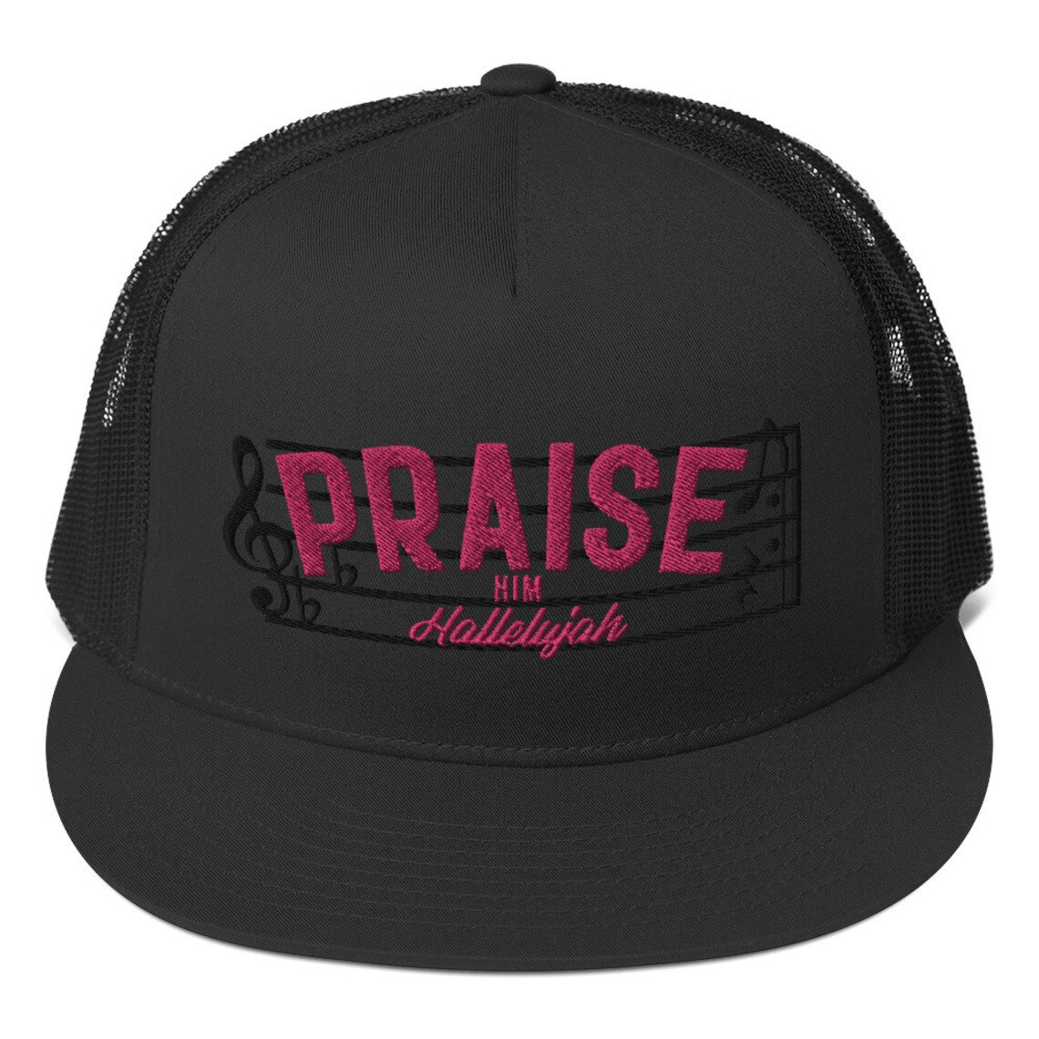 Pink Praise God Trucker Hat Etsy