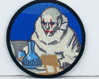 Soir Bleu Sad Clown Painting, Embroidery Designs, Iron-on patch, iron on, Embroidery