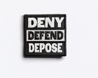 Deny, Defend, depose iron on patch, free, love for all 3x3 size