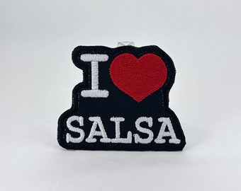 I love salsa iron-on patch, Puerto Rico, Spanish, dance, iron-on, New York