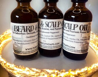 BEARD OIL, Eczema Beard Oil, Seborrheic Keratosis, Dandruff Beard Oil, Natural Beard Oil, Flaky Skin Beard Oil, Itch Relief Beard Oil,