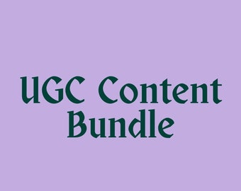 UGC Content Bundle, UGC Beginner's Guide, UGC Contract Template, Ugc Hashtag Guide,