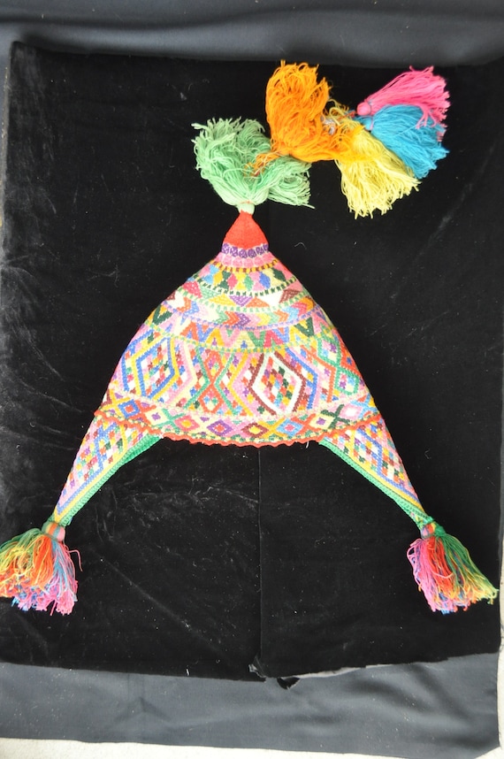 Very Rare Hand Woven Colourful Hat.
