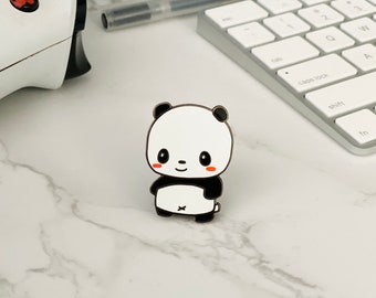 Kawaii Chibi Panda Hard Enamel Pin | Backpack Accessory