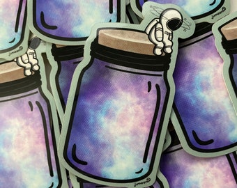 Kawaii Astronaut Galaxy Sticker | Waterproof Vinyl Decal
