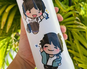 I Purple You - Borahae | Cute Jin Super Tuna Sticker Decal |  Original Art | Fanart BTS